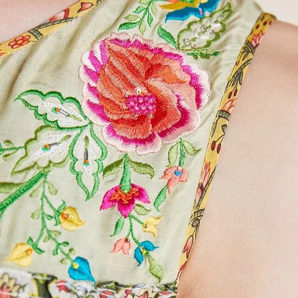 Anthropologie Tanvi Kedia Ananya Tunic Floral Mini Dress - Picture 3 of 10